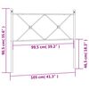 vidaXL T&ecirc;te de lit m&eacute;tal noir 100 cm