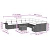 vidaXL Salon de jardin 11 pcs avec coussins noir r&eacute;sine tress&eacute;e