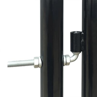 vidaXL Portail simple de clôture Noir 100x250 cm