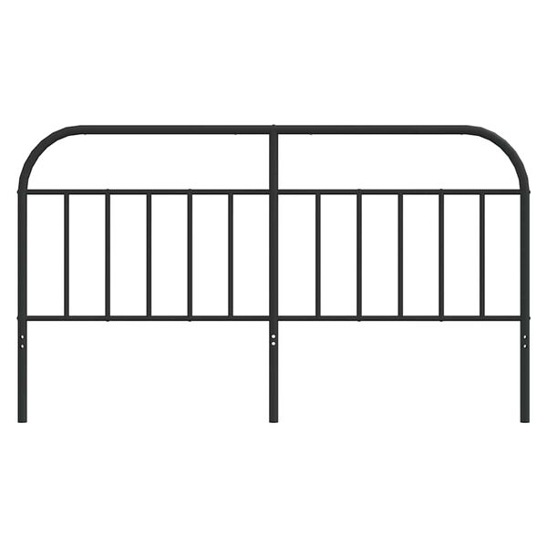 vidaXL T&ecirc;te de lit m&eacute;tal noir 160 cm