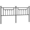 vidaXL T&ecirc;te de lit de remplacement m&eacute;tal noir 200 cm