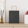 vidaXL Sacs en papier 250 pcs avec poignées noir 18x8x22 cm