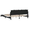 vidaXL Cadre de lit avec LED sans matelas Zadar noir et blanc 180x200 cm