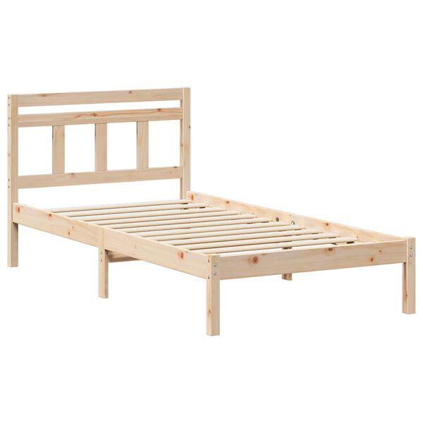 vidaXL Cadre de lit Marron 80 x 200 cm Pin massif