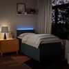 vidaXL Sommier &agrave; lattes de lit avec matelas Bleu 90x190 cm Tissu