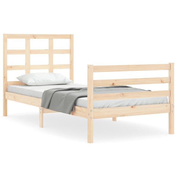 vidaXL Cadre de lit sans matelas 100x200 cm bois massif