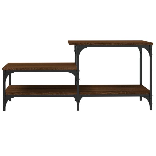 vidaXL Table basse ch&ecirc;ne marron 100x50,5x45 cm bois d'ing&eacute;nierie