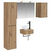 vidaXL Ensemble de mobilier de salle de bain 5 pc Ch&ecirc;ne artisanal