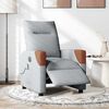 vidaXL Fauteuil de massage inclinable &eacute;lectrique gris clair tissu