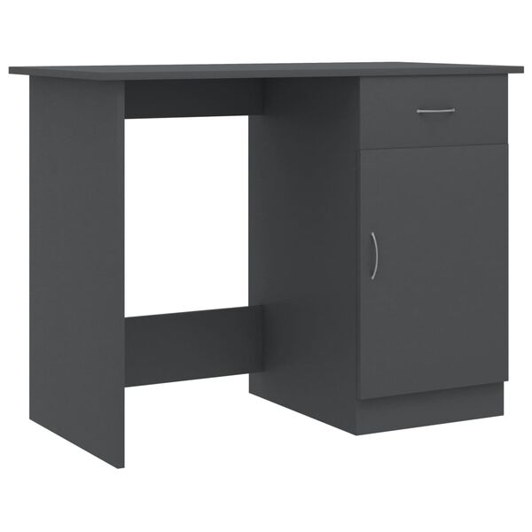 vidaXL Bureau Gris 100 x 50 x 76 cm Aggloméré