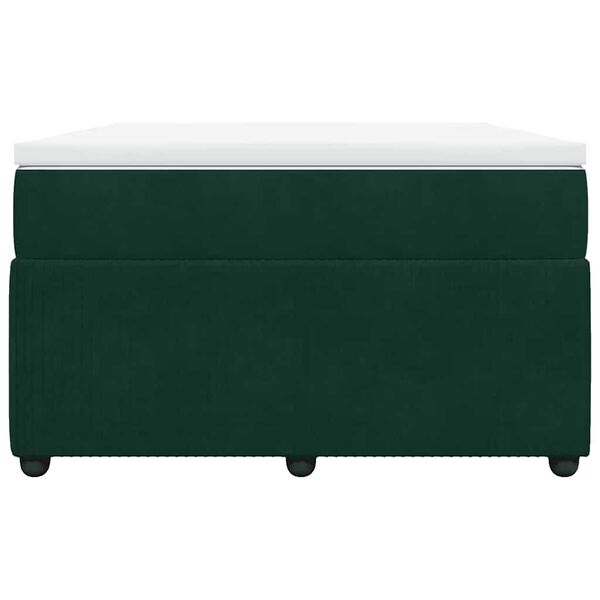 vidaXL Sommier &agrave; lattes de lit et matelas Vert fonc&eacute; 120x200cm Velours