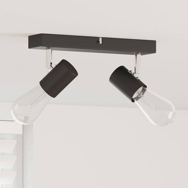 vidaXL Spot de plafond Noir 26 x 6,5 x 11,5 cm M&eacute;tal