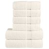 vidaXL Ensemble de serviettes de qualit&eacute; sup&eacute;rieure SOLUND 6 pcs cr&egrave;me