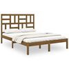 vidaXL Cadre de lit sans matelas marron miel bois massif 150x200 cm