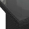 vidaXL Ensemble de canap&eacute; de jardin avec coussin 9 pcs Noir Poly rotin