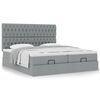 VidaXL Cadre de lit ottoman et matelas gris clair 160x200cm tissu