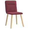 vidaXL Chaises à manger lot de 2 rouge bordeaux tissu