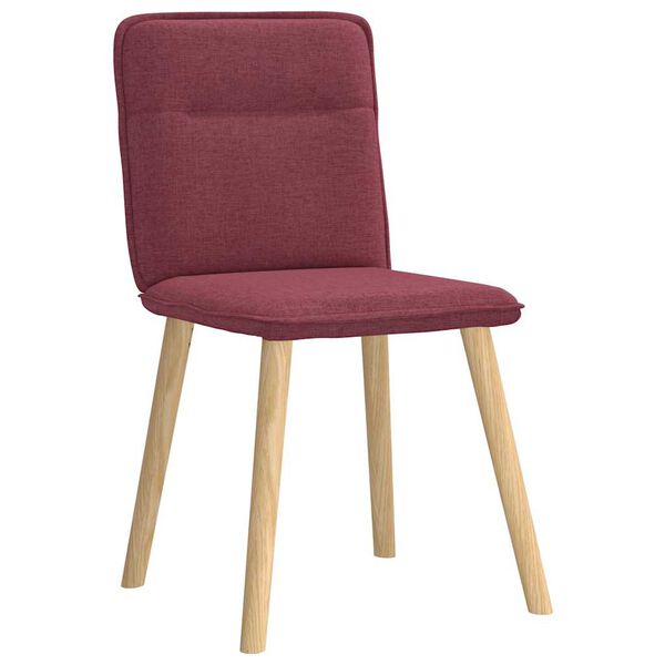 vidaXL Chaises à manger lot de 2 rouge bordeaux tissu