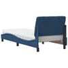 vidaXL Lit avec matelas bleu 90x200 cm tissu