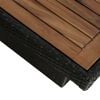 vidaXL Salon de jardin 7 pcs avec coussins r&eacute;sine tress&eacute;e noir