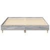 vidaXL Cadre de lit sans matelas sonoma gris 150x200 cm