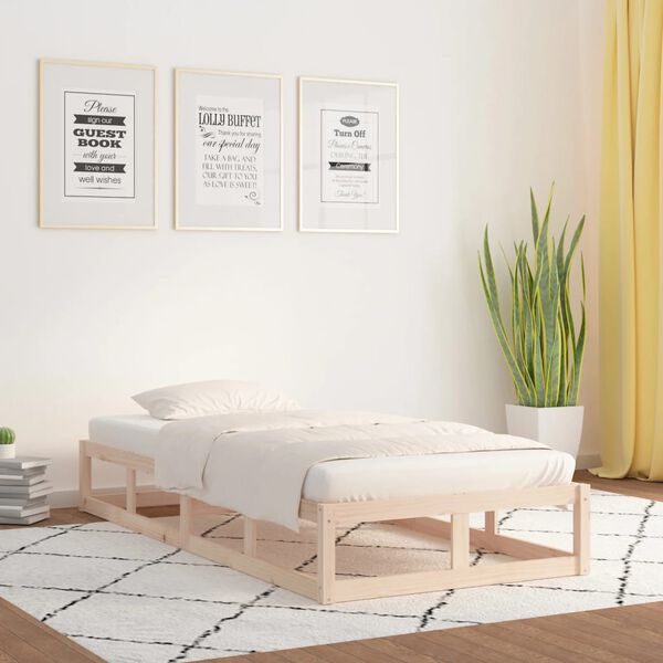 vidaXL Cadre de lit sans matelas 100x200 cm bois massif