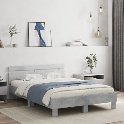 vidaXL Cadre de lit sans matelas gris béton 120x200 cm