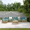 vidaXL Salon de jardin 7 pcs bois de pin impr&eacute;gn&eacute;