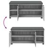 vidaXL Banc d'entr&eacute;e avec coussin Uni Gris Sonoma 100 x 38 x 46 cm