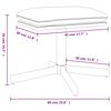vidaXL Chaise de relaxation avec tabouret Noir Similicuir