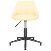 vidaXL Chaises pivotantes &agrave; manger lot de 2 cr&egrave;me velours