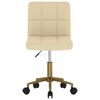 vidaXL Chaises pivotantes &agrave; manger lot de 2 cr&egrave;me velours