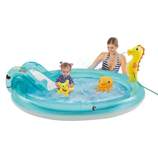 Happy People Piscine de jeu avec toboggan Ocean 198x150x18 cm