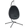 vidaXL Fauteuil suspendu avec support en tissu anthracite et acier