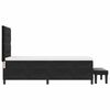 vidaXL Lit &agrave; ressorts avec matelas Noir 100 x 200 cm Velours