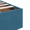 vidaXL Cadre de lit ottoman sans matelas bleu foncé 200x200 cm velours