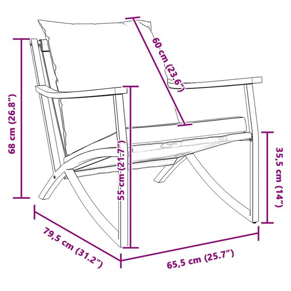 vidaXL Chaises de jardin avec coussins lot de 2 noir acier