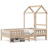 vidaXL Cadre de lit avec toit sans matelas 100x200 cm