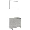 vidaXL Ensemble de meubles de salle de bain Gris b&eacute;ton Agglom&eacute;r&eacute;