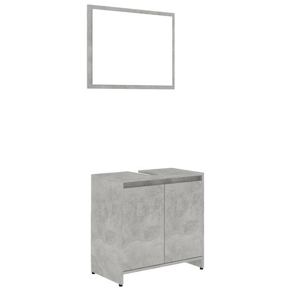 vidaXL Ensemble de meubles de salle de bain Gris b&eacute;ton Agglom&eacute;r&eacute;