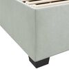 vidaXL Cadre de lit avec matelas Gris clair 200 x 200 cm tissu