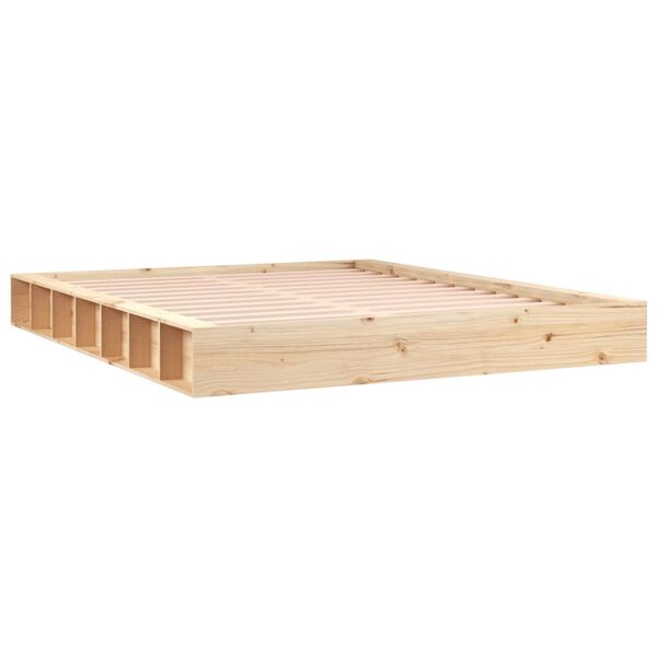 vidaXL Cadre de lit sans matelas 140x200 cm bois massif