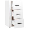 vidaXL Buffet Blanc brillant 40x33x70 cm Bois d'ing&eacute;nierie