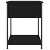 vidaXL Tables de chevet 2 pcs noir 44x45x58 cm bois d&rsquo;ing&eacute;nierie