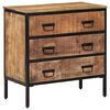 vidaXL Buffets 2 pcs 70x35x70 cm bois de manguier brut massif