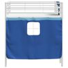 vidaXL Cadre de Lit Mezzanine pour Enfants avec Rideaux Blanc et Bleu