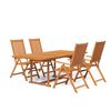 vidaXL Ensemble &agrave; manger de jardin 5 pcs Bois d'acacia massif 150-200 cm
