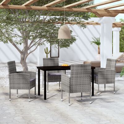 vidaXL Ensemble à manger de jardin 5 pcs Anthracite