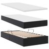 vidaXL Lit avec rangement et LED Noir 90 x 200 cm Cuir synth&eacute;tique