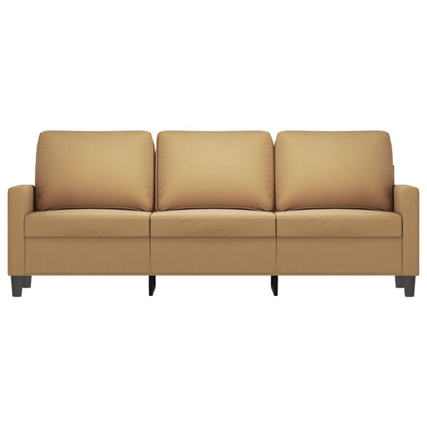 vidaXL Canap&eacute; &agrave; 3 places Marron 180 cm Velours